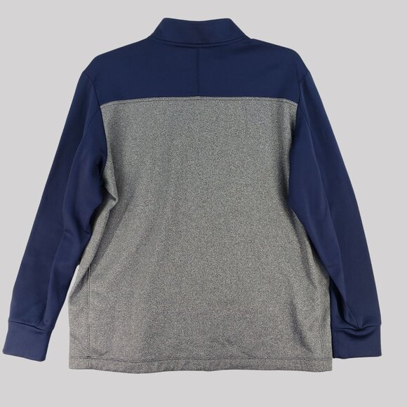Nike Mens Dri-Fit Quarter-Zip Pullover Sweatshirt XL Gray & Navy - Picture 2 of 10